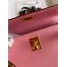 Hermes Kelly Mini II Sellier Handmade Bag In Rose Confetti Chevre Mysore Leather
