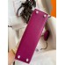 Hermes Kelly Mini II Sellier Handmade Bag In Rose Purple Chevre Mysore Leather