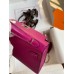 Hermes Kelly Mini II Sellier Handmade Bag In Rose Purple Chevre Mysore Leather