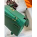 Hermes Kelly Sellier 25 Handmade Bag In Vert Vertigo Epsom Calfskin