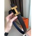Hermes Constance Belt Buckle & Blue Epsom 38 MM Strap
