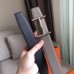 Hermes H dAncre Reversible Belt In Grey/Noir Leather