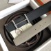 Hermes H dAncre Reversible Belt In Grey/Noir Leather