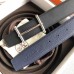 Hermes H dAncre Reversible Belt In Sapphire/Ardoise Leather