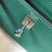Hermes Kelly 20cm Bag In Vert Vertigo Clemence Leather PHW