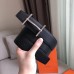 Hermes H dAncre Reversible Belt In Black/Ardoise Leather