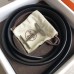 Hermes H dAncre Reversible Belt In Black/Ardoise Leather