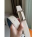 Hermes H dAncre Reversible Belt In Blue/White Epsom Leather