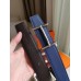 Hermes H dAncre Reversible Belt In Indigo/Black Epsom Leather