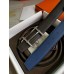 Hermes H dAncre Reversible Belt In Indigo/Black Epsom Leather