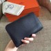 Hermes Dogon Duo Wallet In Black Clemence Leather