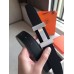 Hermes Quizz 32mm Reversible Belt In Blue Clemence Leather
