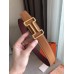 Hermes Tonight 38MM Reversible Belt In Ruby/Gold Epsom Leather