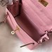 Hermes Kelly 20cm Bag In Pink Clemence Leather GHW