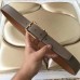 Hermes Lennox 40 MM Belt In Etoupe Epsom Leather