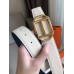 Hermes Pad Reversible Belt In Blue/White Epsom Leather