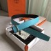 Hermes Bleu Obscur Saddle 38MM Reversible Belt