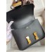 Hermes Constance 24 Handmade Bag In Black Epsom Calfskin
