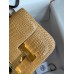 Hermes Constance 24 Handmade Bag In Beige Shiny Alligator Leather