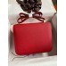 Hermes Constance 24 Handmade Bag In Red Epsom Calfskin