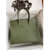 Hermes Birkin 30 Retourne Handmade Bag In Canopee Clemence Leather