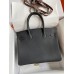 Hermes Birkin 30 Retourne Handmade Bag In Black Clemence Leather