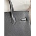 Hermes Birkin 30 Retourne Handmade Bag In Black Clemence Leather