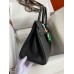 Hermes Birkin 30 Retourne Handmade Bag In Black Clemence Leather