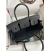 Hermes Birkin 30 Retourne Handmade Bag In Black Clemence Leather