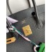 Hermes Birkin 30 Retourne Handmade Bag In Black Clemence Leather
