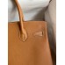 Hermes Birkin 30 Retourne Handmade Bag In Gold Epsom Calfskin