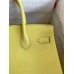 Hermes Birkin 30 Retourne Handmade Bag In Lime Epsom Calfskin