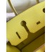 Hermes Birkin 30 Retourne Handmade Bag In Lime Epsom Calfskin