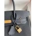 Hermes Birkin 30 Retourne Handmade Bag In Black Epsom Calfskin