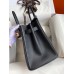 Hermes Birkin 30 Retourne Handmade Bag In Black Epsom Calfskin