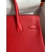 Hermes Birkin 30 Retourne Handmade Bag In Red Epsom Calfskin
