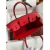 Hermes Birkin 30 Retourne Handmade Bag In Red Epsom Calfskin