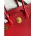 Hermes Birkin 30 Retourne Handmade Bag In Red Epsom Calfskin