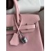 Hermes Birkin 30 Retourne Handmade Bag In Rose Sakura Epsom Calfskin