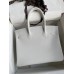 Hermes Birkin 30 Retourne Handmade Bag In White Epsom Calfskin