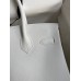Hermes Birkin 30 Retourne Handmade Bag In White Epsom Calfskin