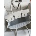 Hermes Birkin 30 Retourne Handmade Bag In White Epsom Calfskin