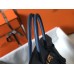 Hermes Blue Agate Clemence Birkin 30cm Bag