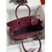 Hermes Birkin 30 Handmade Bag In Bordeaux Crocodile Niloticus Shiny Skin