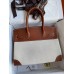 Hermes Birkin 30 Handmade Bag In Toile & Gold Swift Leather