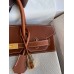 Hermes Birkin 30 Handmade Bag In Toile & Gold Swift Leather