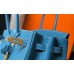Hermes Birkin 30cm Bag In Jean Blue Clemence Leather GHW