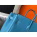 Hermes Birkin 30cm Bag In Jean Blue Clemence Leather GHW