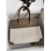 Hermes Birkin 30 Handmade Bag In Toile & Tourterelle Swift Leather