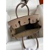 Hermes Birkin 30 Handmade Bag In Toile & Tourterelle Swift Leather